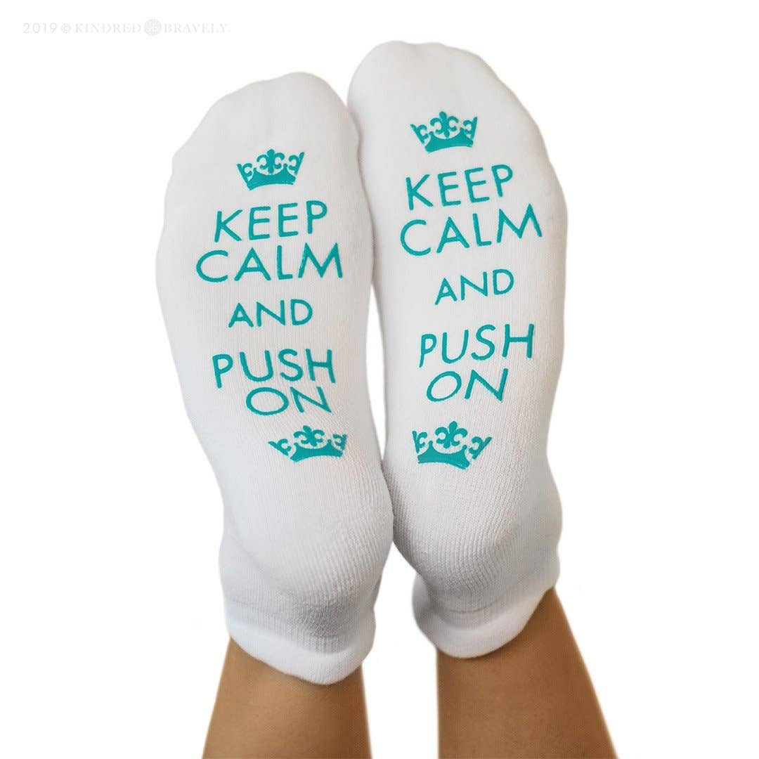 Labor and Delivery Inspirational Fun Non Skid Push Socks