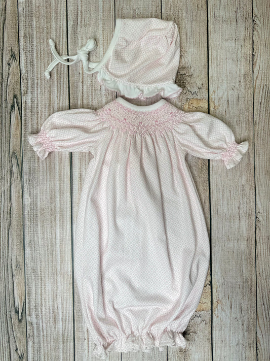 Pink Tiny Diamond Smocked