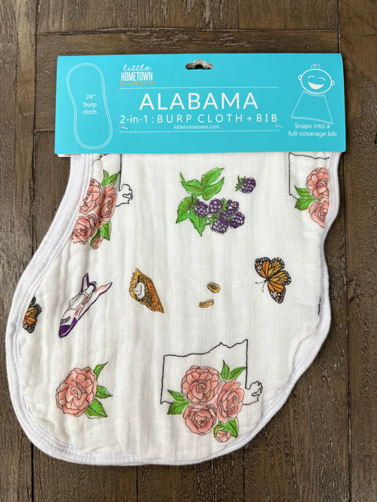 Alabama Girl Burp Cloth/Bib