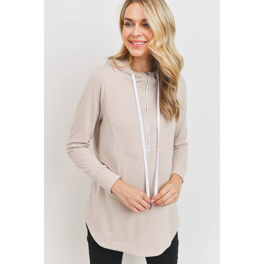 French Terry Maternity Nursing Hoodie W/ Zipper