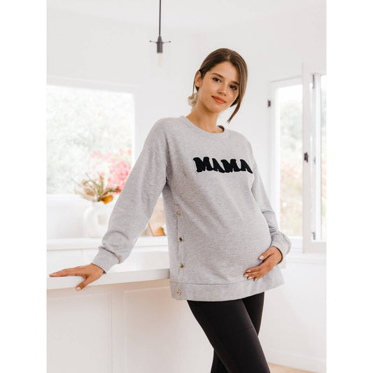MAMA Crewneck Maternity Sweatshirt