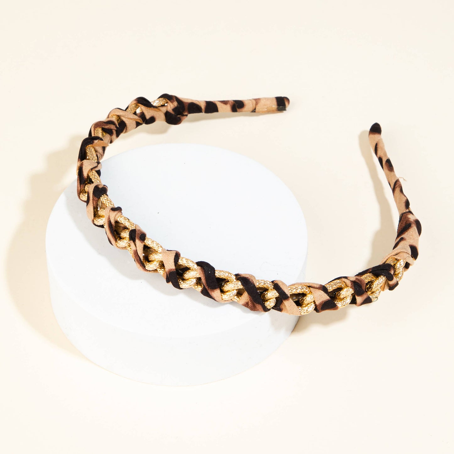 Chain Link Fabric Twist Headband