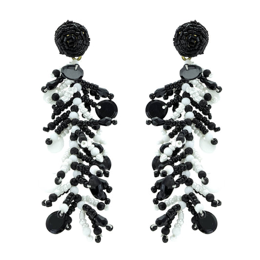 Sequin & Seed Bead Drop Earrings