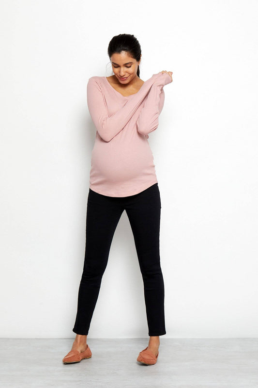 Maternity Sculpt Denim Ankle Jeans In Black