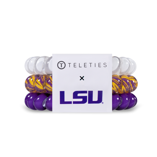 LSU - Large Spiral Hair Coils, Hair Ties, 3-pack