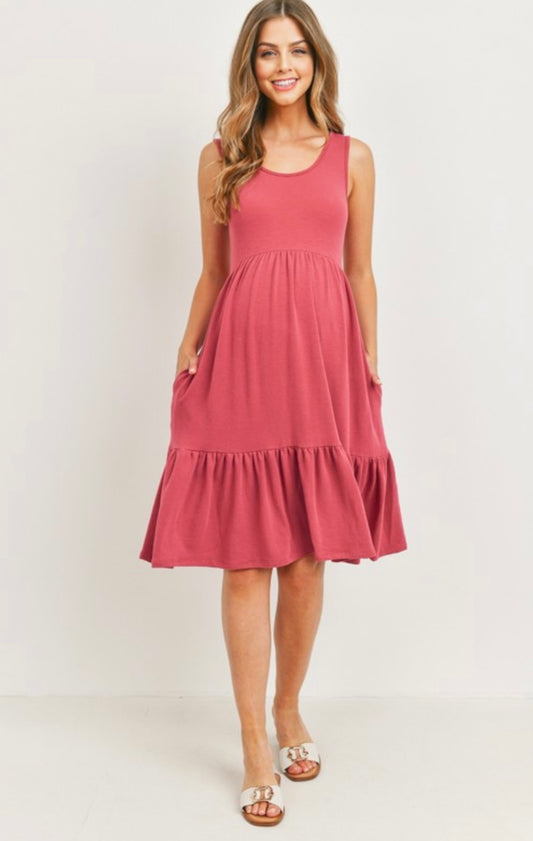 Terry Midi Maternity Dress