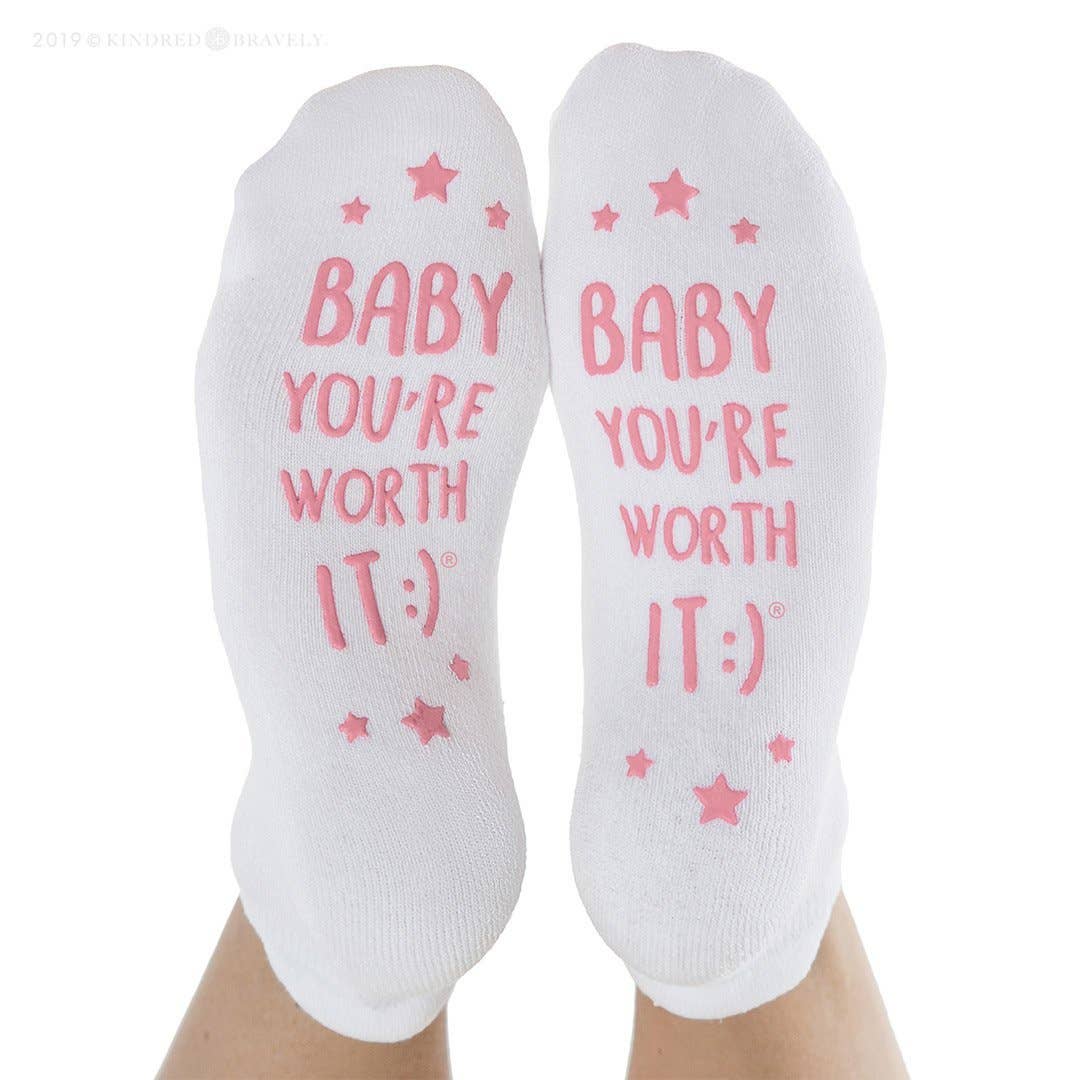 Labor and Delivery Inspirational Fun Non Skid Push Socks