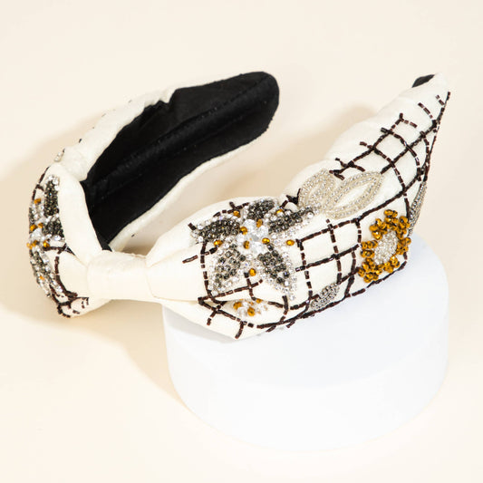 Embellished Floral Fabric Headband