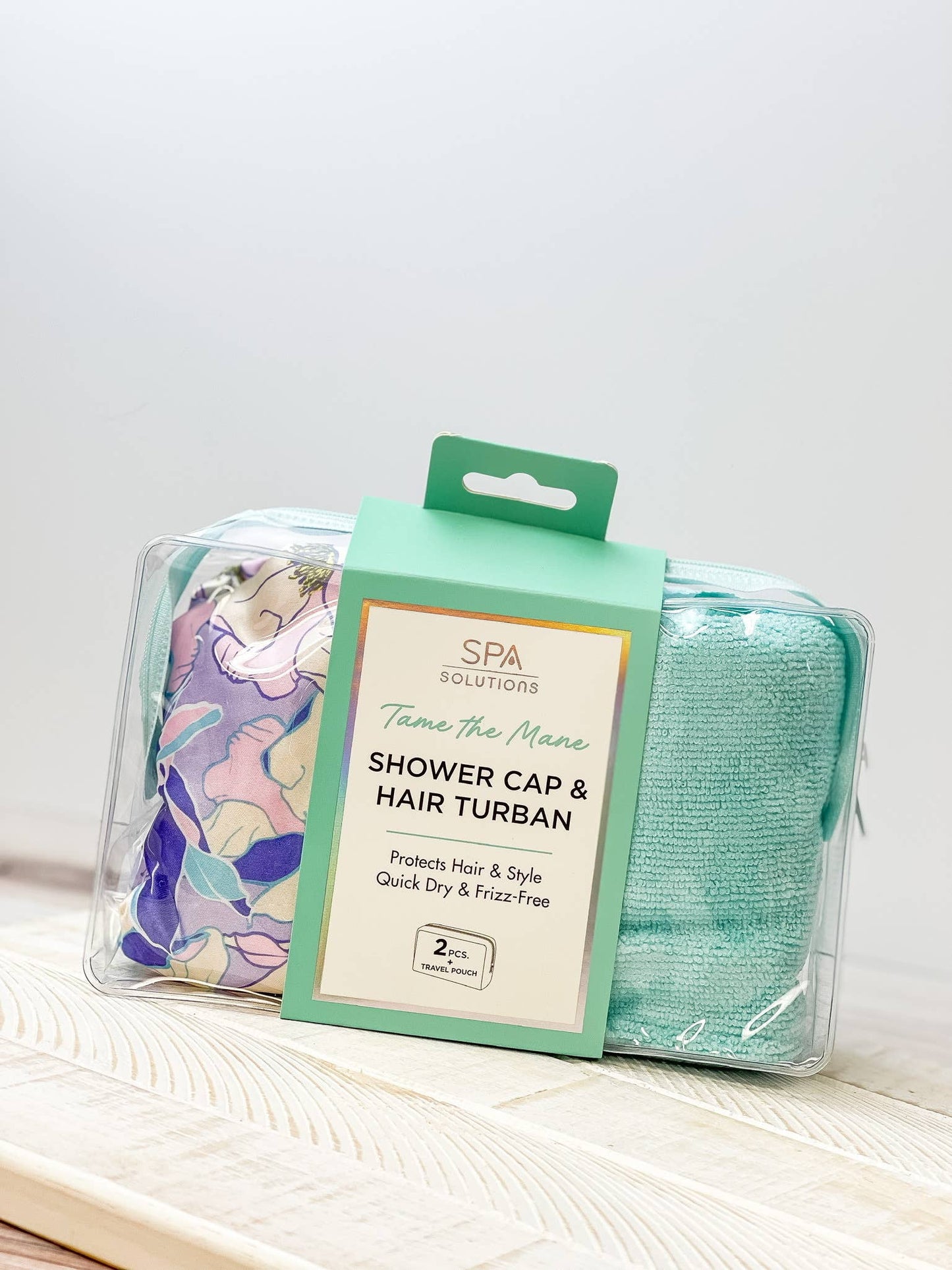 Tame the Mane Shower Hair Set - Turquoise Floral